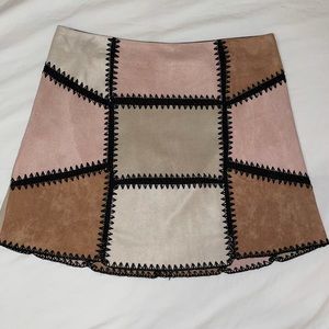 Gianni Bini Patchwork Pink Skirt (Size M)